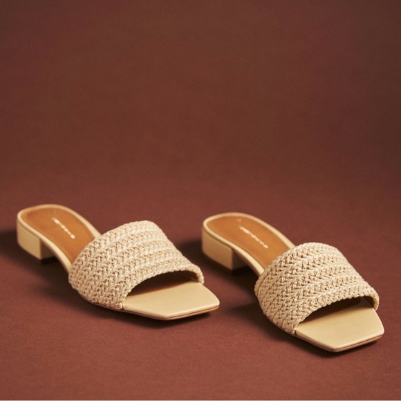 Maeve Shoes - Anthropologie Woven Slide Sandals Maeve Coralie Mule Slides